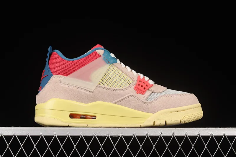 All categories Air Jordan Jordan series basketball shoes Air Jordan 4 foreign trade version Union La x Air Jordan 4 Retro AJ4 Joe 4 Union Pink Blue Knight DC9533-800